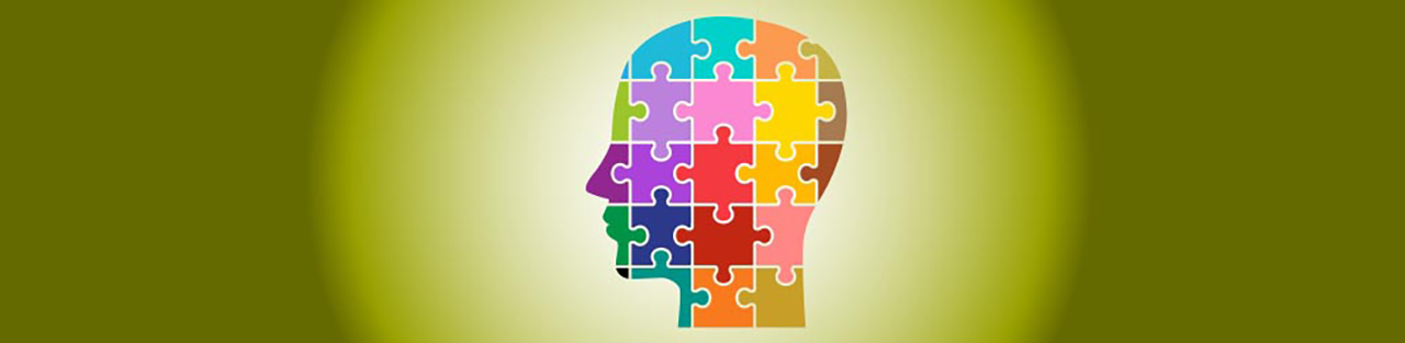 Graphique de pièces de puzzle en forme de tête de personne