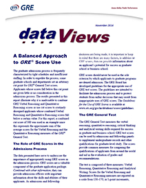 Download A Balanced Approach to GRE Score Use PDF