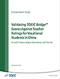 read more about Validating TOEIC Bridge Scores Against Teacher Ratings for Vocational Students in China